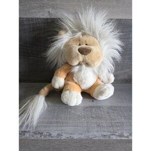Vtg Mattel Emotions 1980s Hastings 11" Lion Plush Stuffed Animal Tan Grey G24
